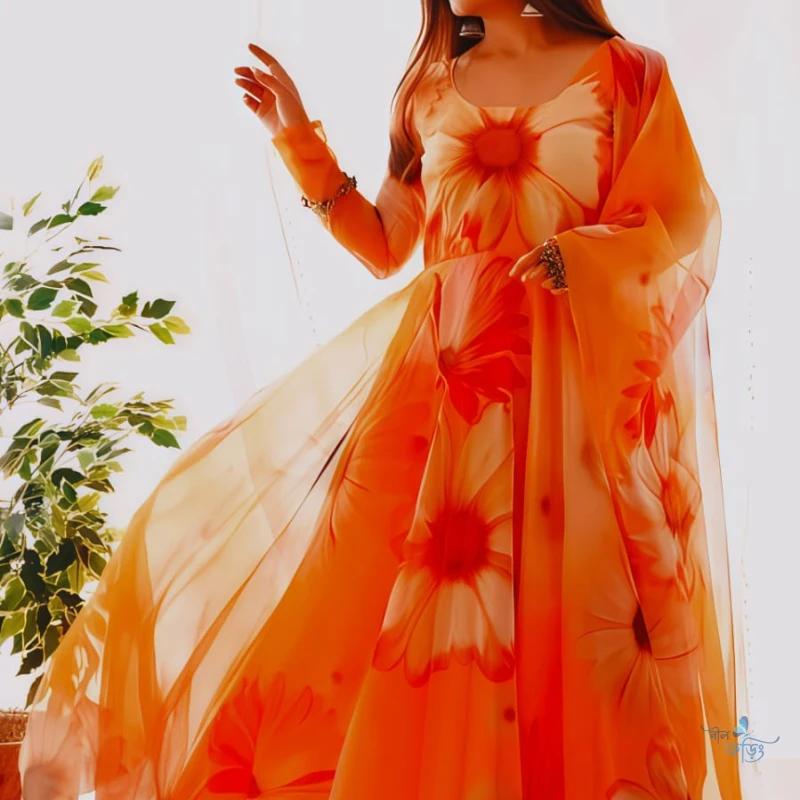 FLORAL orgenza GOWN
